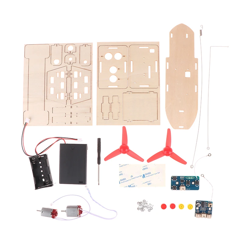 Diy modelo de navio de vento de controle remoto montagem de madeira barco kit de experimento científico brinquedo