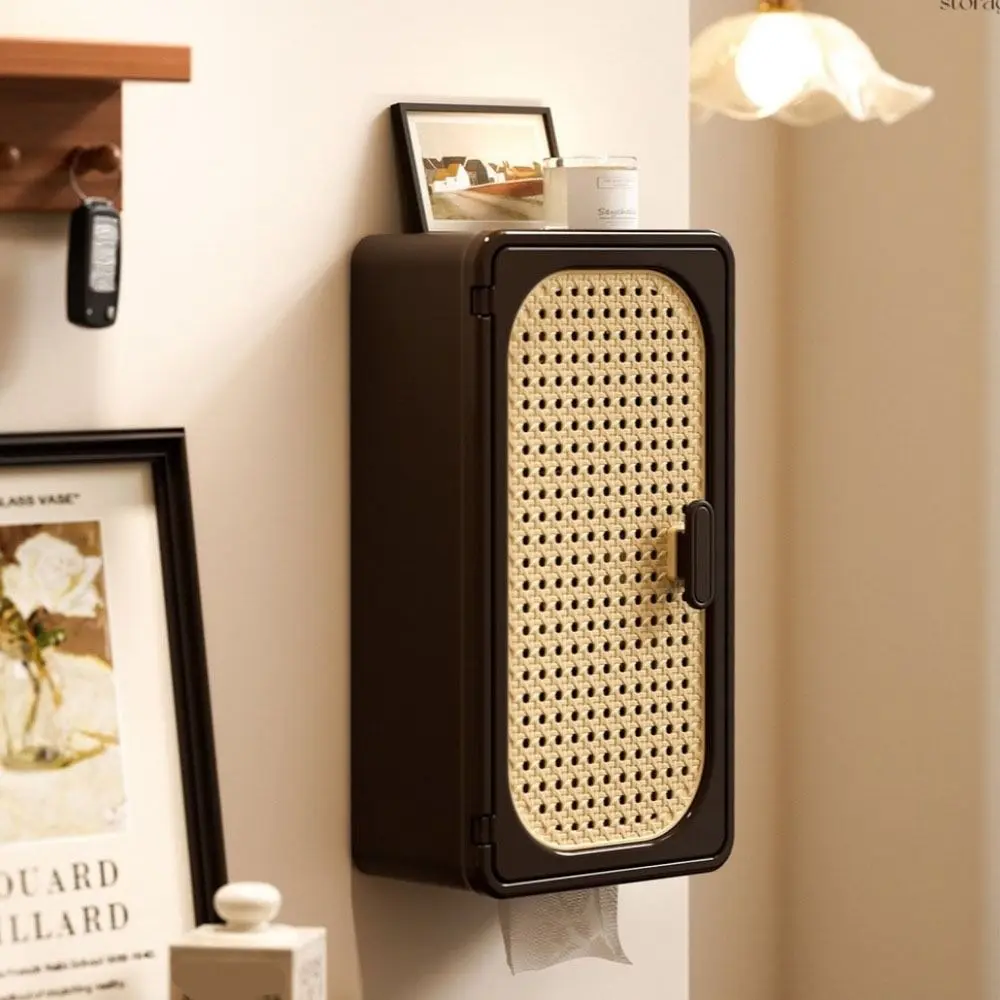 

Настенный водонепроницаемый диспенсер для салфеток большой вместимости, настольный органайзер для ванной комнаты в старинном стиле с разделителями