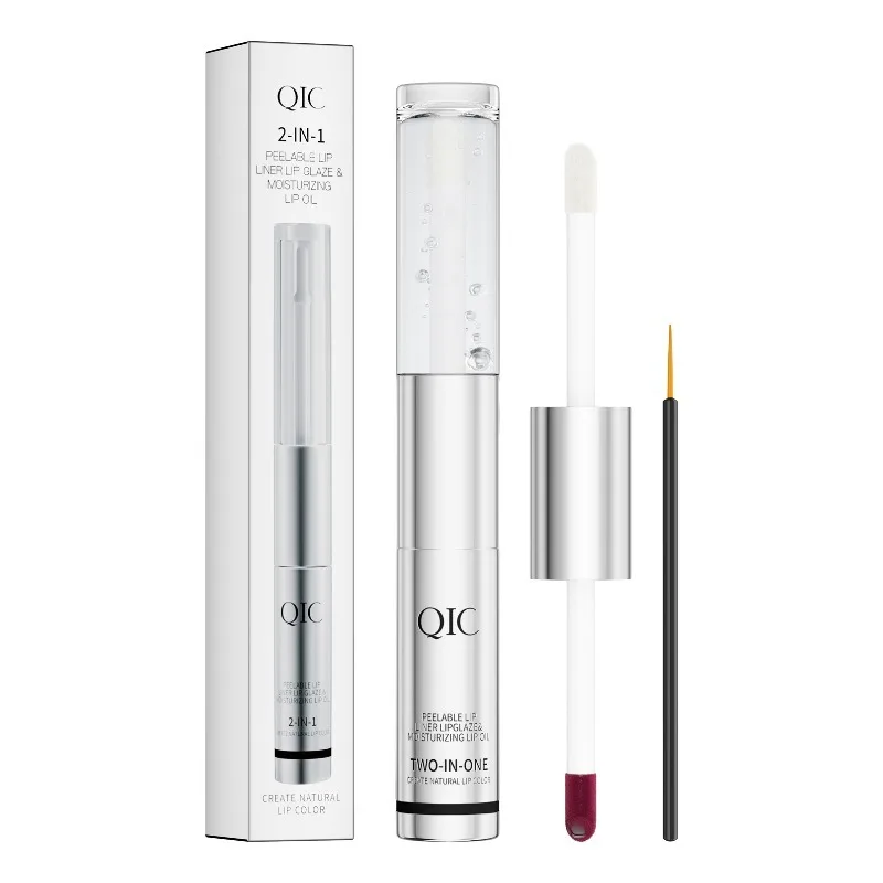 Ensemble de maquillage de rouge à lèvres liquide 2 en 1, Double extrémité, teinte et brillante, mat, imperméable, ne se décolore pas, résistant au transfert, 1 pièces