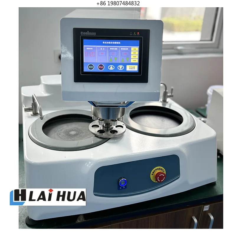 Grinding and Polishing Machine for Steel and Metal Double-disc Automatic Single-point Pressurized Metallographic