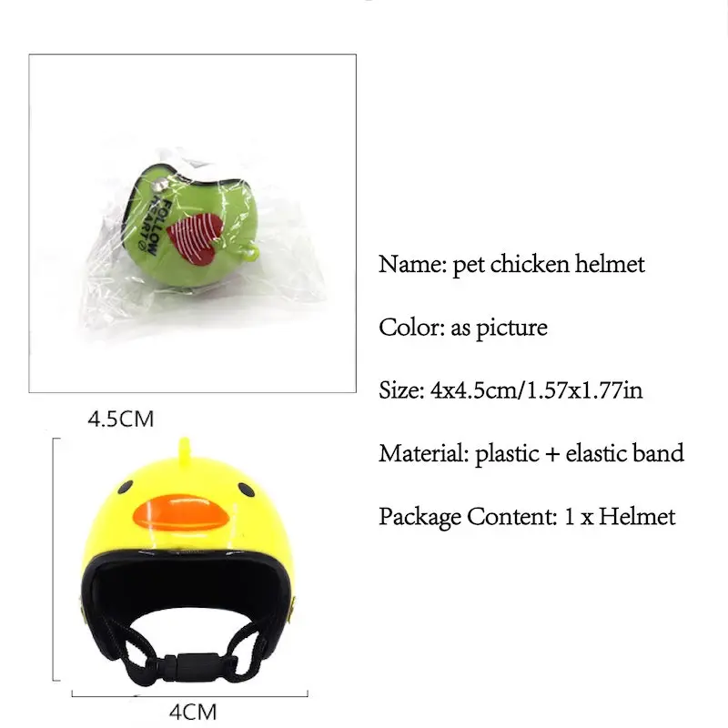 Funny Chicken Helmet Pet Farm Pet Chicken Quail Dove Bird Helmet Protective Hat Sun and Rain Protective Hat Pet Products