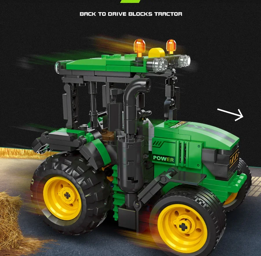 2024 City Creativity  Tractor Building Block Technical Rural Farm  Bricks Kids Toys Baby Gift