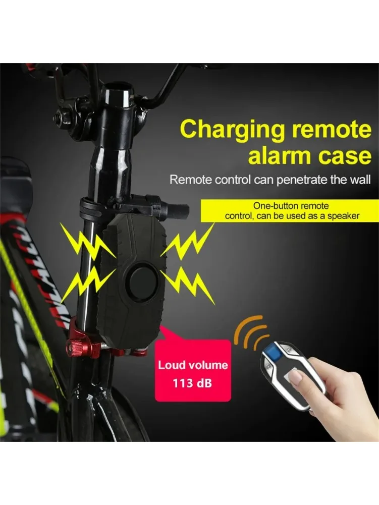 AliExpress NONE Wireless Bicycle Vibration Alarm USB Charge Waterproof Electric Bike Alarm Remote Control Anti Lost Device Security Sensor