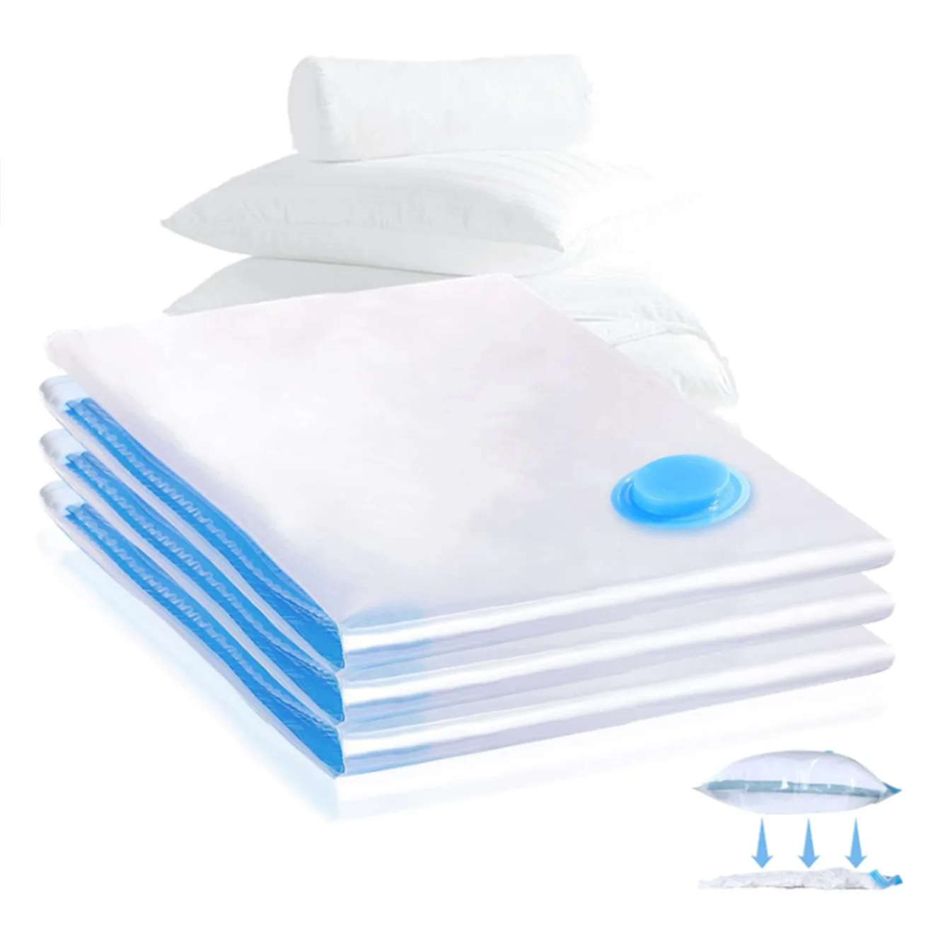 

30PCS 50x55cm Vacuum Storage Bags Space Save Compression Travel Seal Zipper for Clothes Pillows Bedding Closet Home Organizer