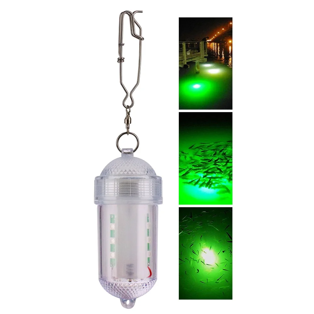 مقاوم للماء تحت الماء الصيد LED إغراء ضوء لقارب/حوض الصيد الليلي 60 لومينز 4 AA بطارية تعمل بالطاقة 20,000 ساعة الحياة #3