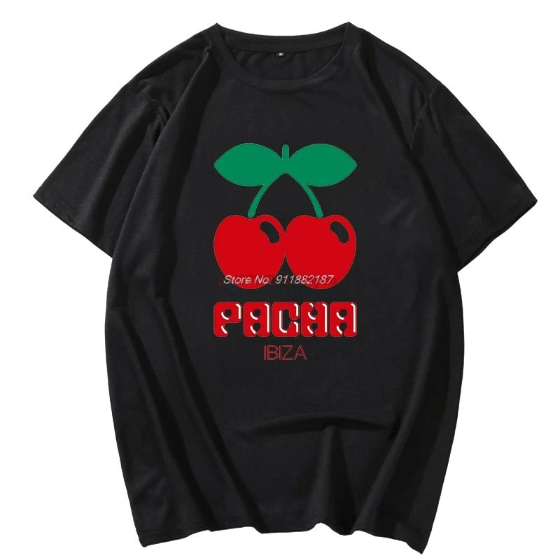 Pacha Ibiza Fashion Graphic T Shirts Oversize Cotton Short Sleeve T-Shirts Summer Tees Tops Streetwear New Shirts And T-Shirts