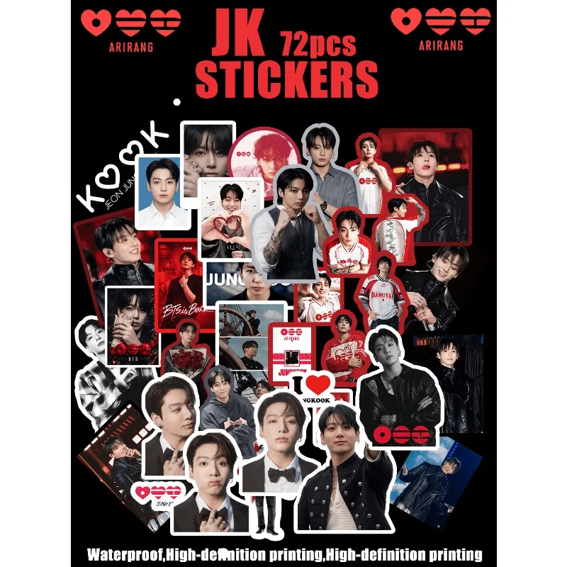Image of SET MIT 72 STÜCK, ARMY OT7, ARIRANG ARMY OT7, ARIRANG (JK, JKOOK) Themensticker-Set, Graffiti-Aufkleber