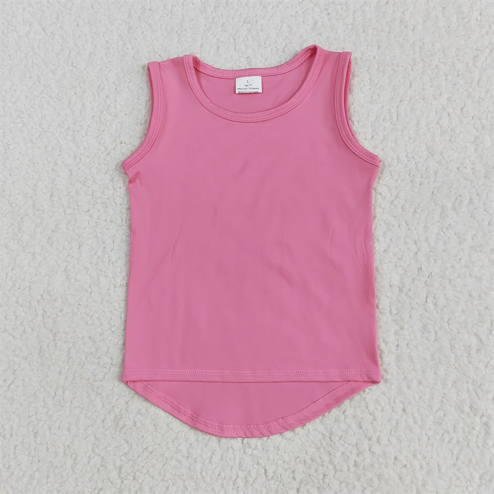 

Baby Girls Pink Sleeveless Vests Tops Kids Activewear Top for Girls Pink Colorway