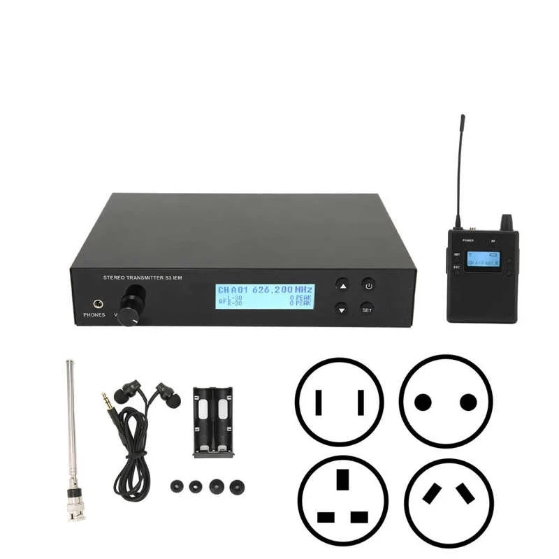 ANLEON S3 626-665MHz Professional Digital Monitoring System Kits for Stage Performance UHF Stereo Wireless In-ear Monitor System