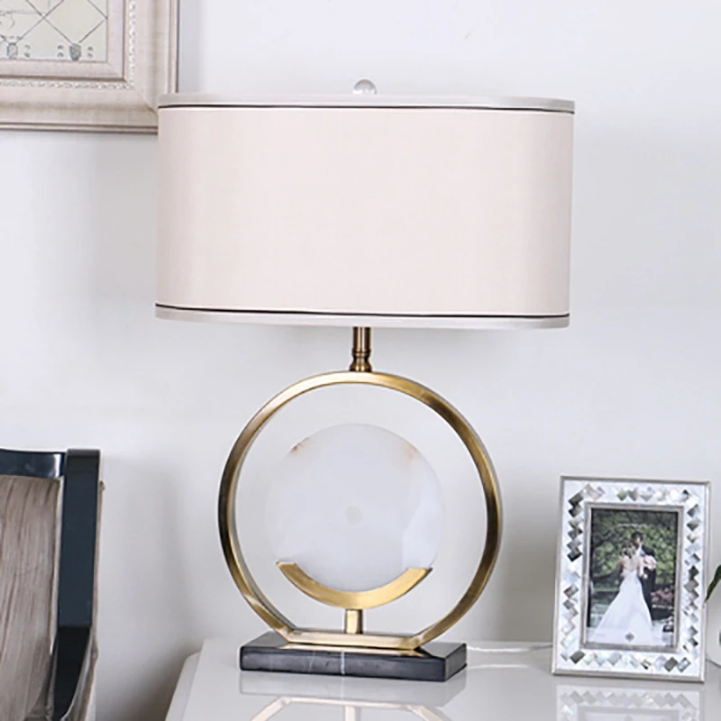

Luxury Classical Round Stone Wholesale Retail Price Post Modern Art Led Table Lamp