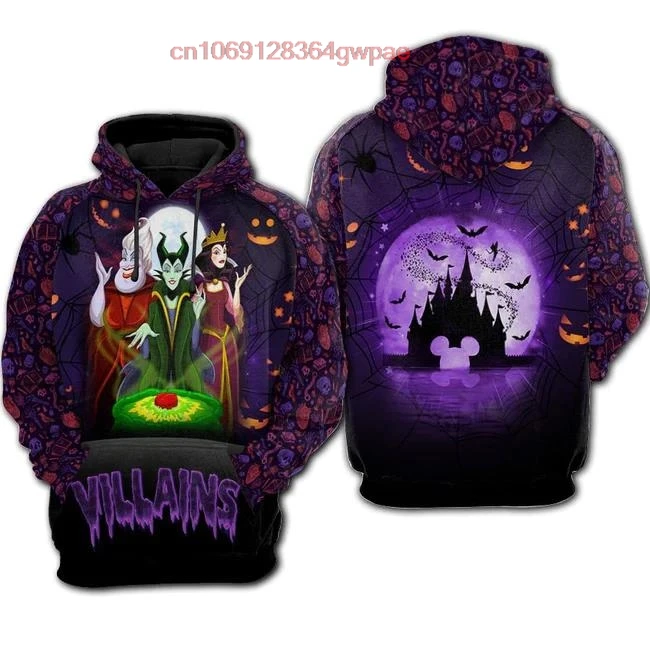 Disney Hoodie Disney Villains Maleficent Ursula Evil Queen Halloween Hoodie 2022