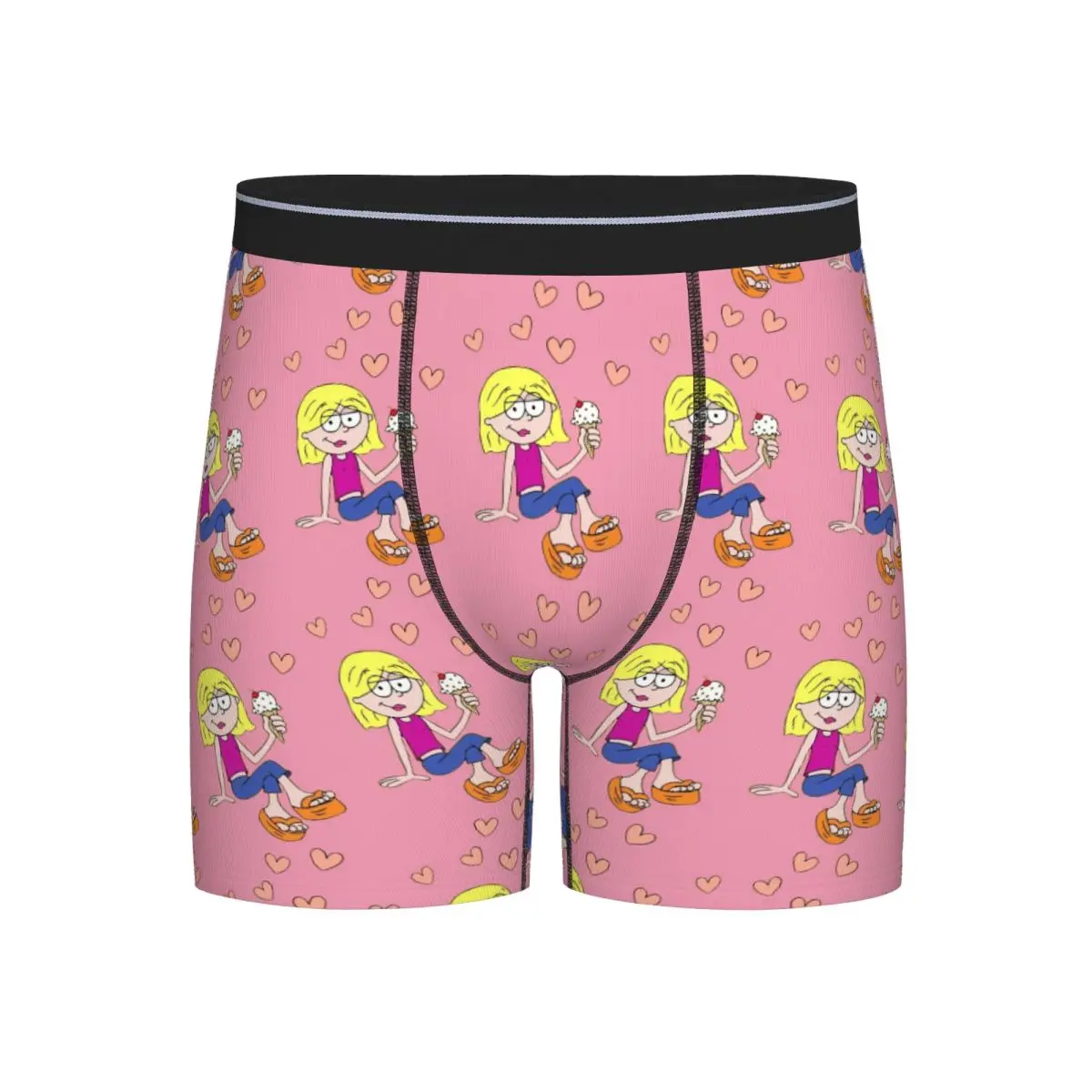 

Длинные трусы-боксеры, шорты Lizzie Mcguire, трусики с героями мультфильмов, мужское дышащее нижнее белье для мужчин, подарок бойфренду