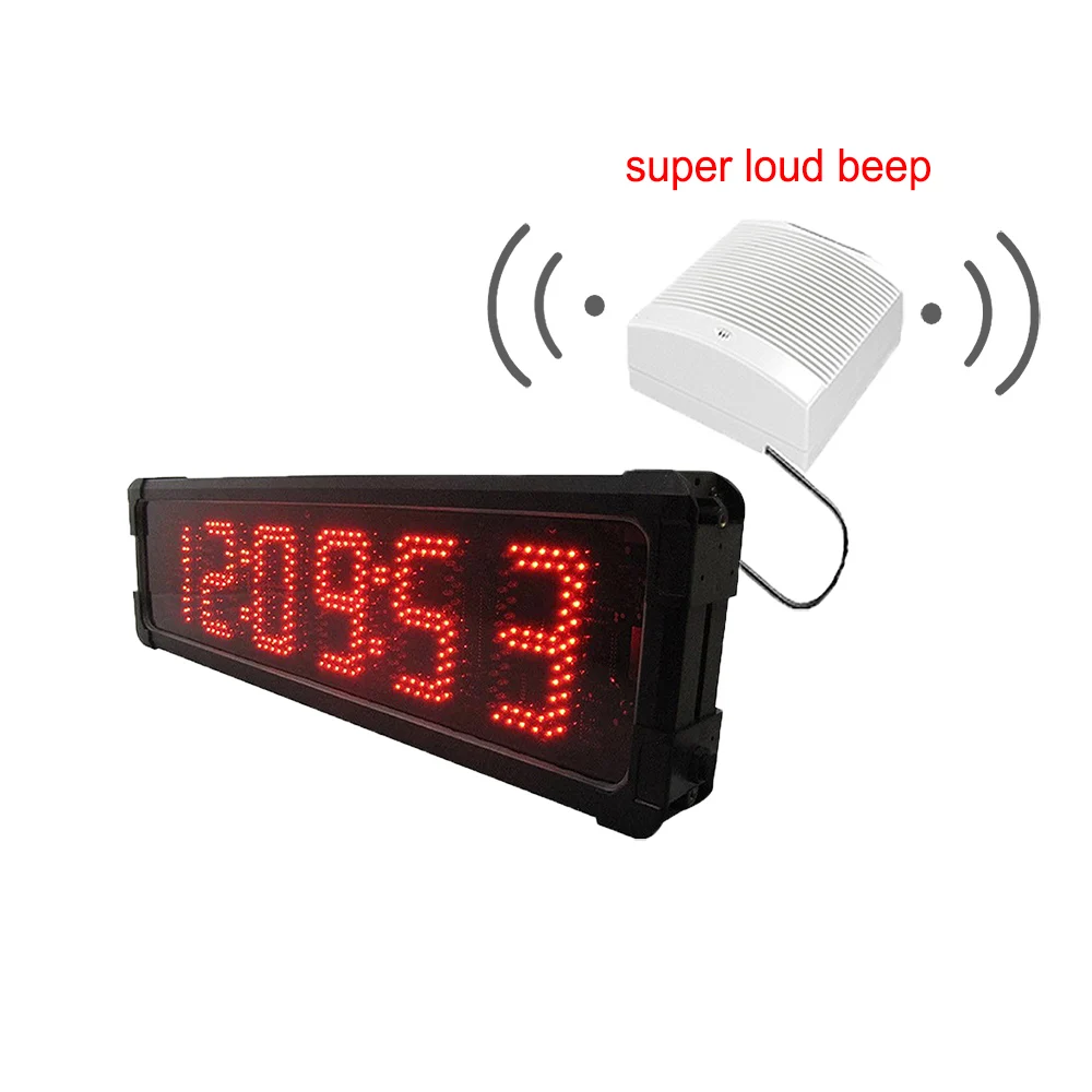 Outdoor LED Countdown Timer Marathon Clock with loud Beep, Waterproof, IP65, 5"