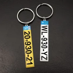 Custom Number Plate Keychain Car Number Plate Keychain Car Number Key Ring Personalized Gift for Him Anti-lost Gift for Driver