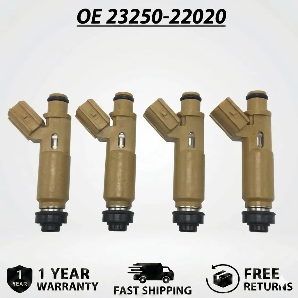 

4Pcs Brand New Fuel Injectors 23250-22070 For Toyota Corolla Matrix Celica MR2 Spyder 1.8L 1ZZFE Engine Nozzle Valve 23250-22020