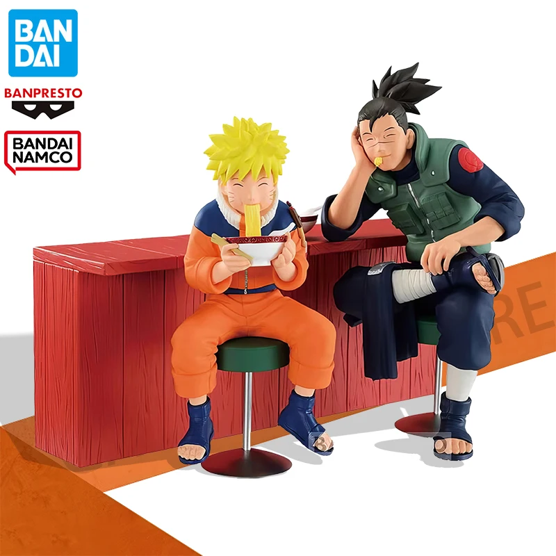 In Stock Original Bandai Umino Iruka Uzumaki Naruto Anime Figure Precious Time At Ichiraku Ramen Action Figures Model Toys Gift