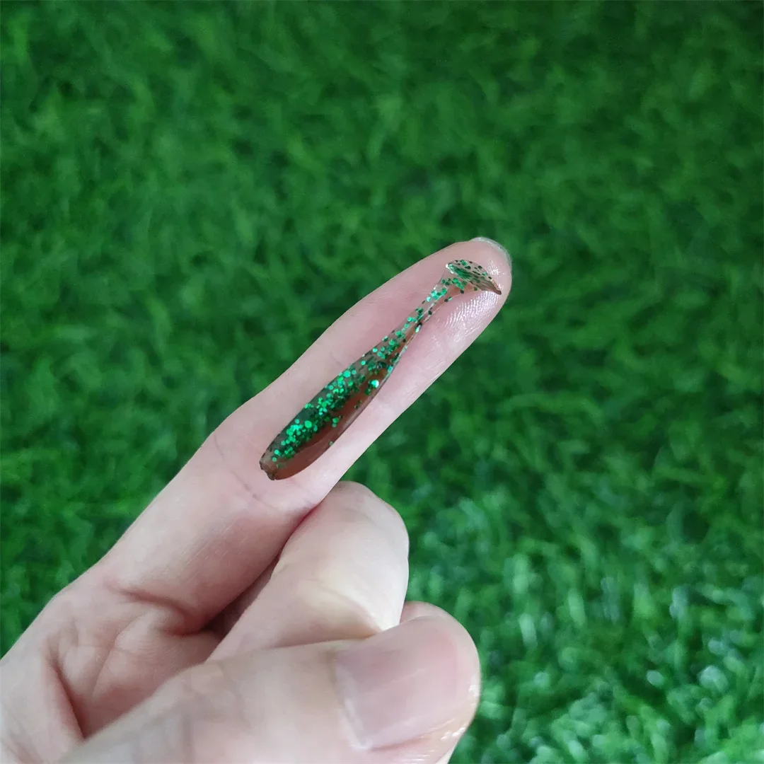 400pcs 35mm Ajing Soft Rock Fishing Lure T Tail Swimbait Wobblers Drop Shot Mini Shad Ocean Sea Bass Rockfishing Pesca