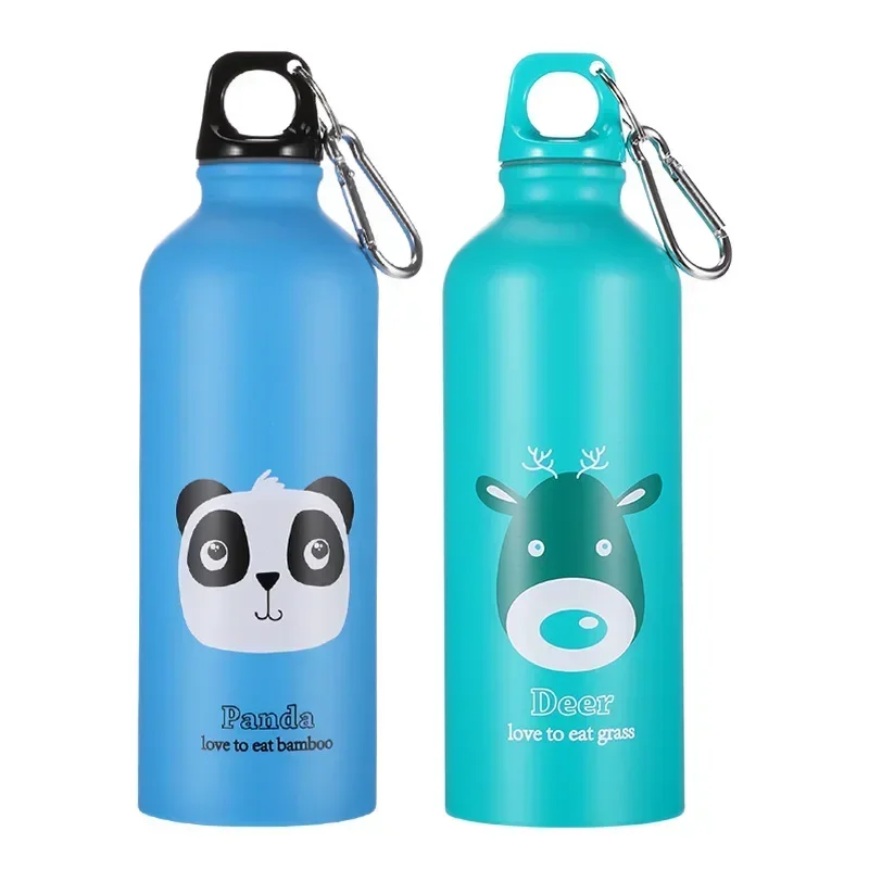 Aluminium Cartoon Sports Mug Cartoon Figure Children's Mug Stainless Steel Water Bottle with Lid Insulated Mug