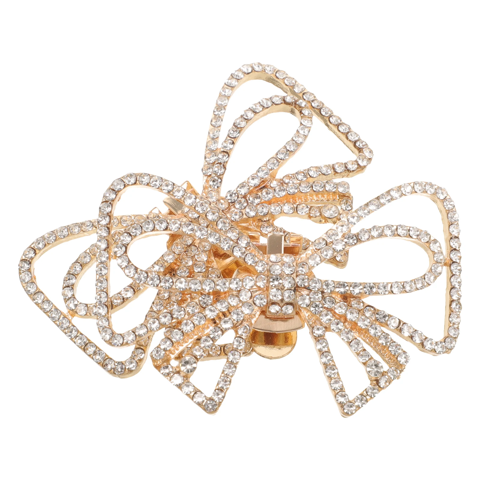 

1 Pair Detachable Rhinestone Clips Wedding Bridal Accessories High Heels Golden M803 Shoe Flower Jewelry Decorative Bow Shoe