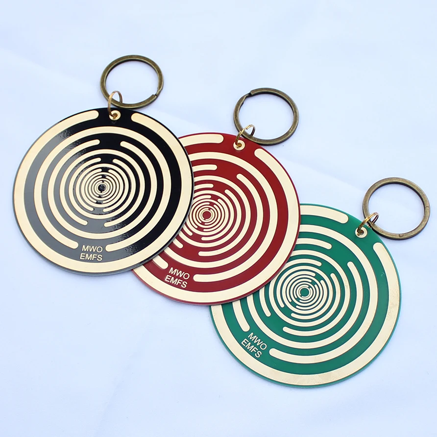 

Feng Shui Hanging Ornament Tesla Polarizing Disk Antenna Lakhovsky MWO Golden Plated Energy Disc Wind Chimes Ornament