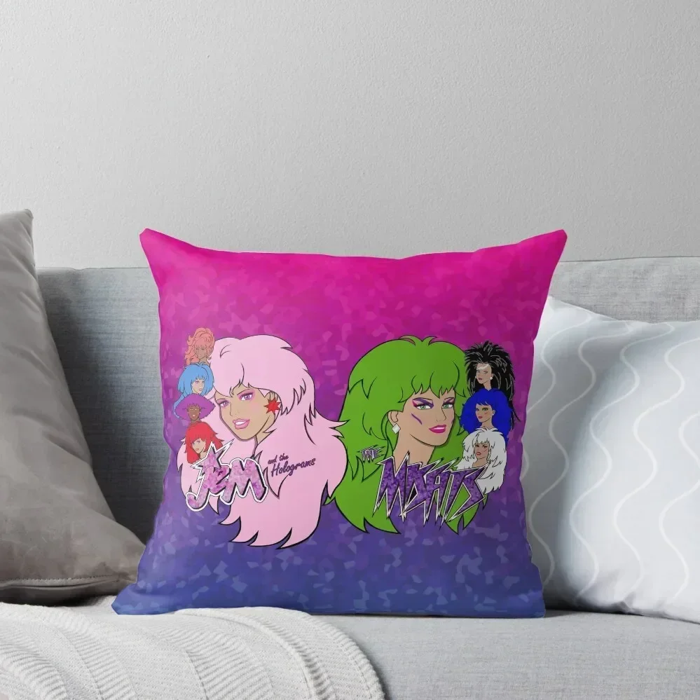 Jem and the Holograms Vs The Misfits Throw Pillow Plaid Sofa sleeping pillows christmas ornaments 2025 New year pillow