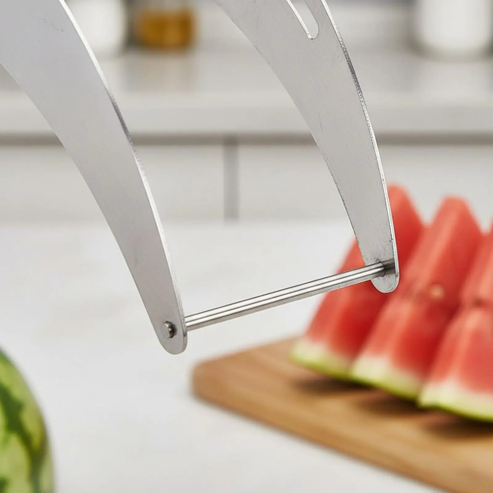 Watermelon Cube Cutter Food Grade Material Watermelon Cube Cutter Stainless Steel Fruit Corer Comfortable Grip Kitchen Gadget view 3