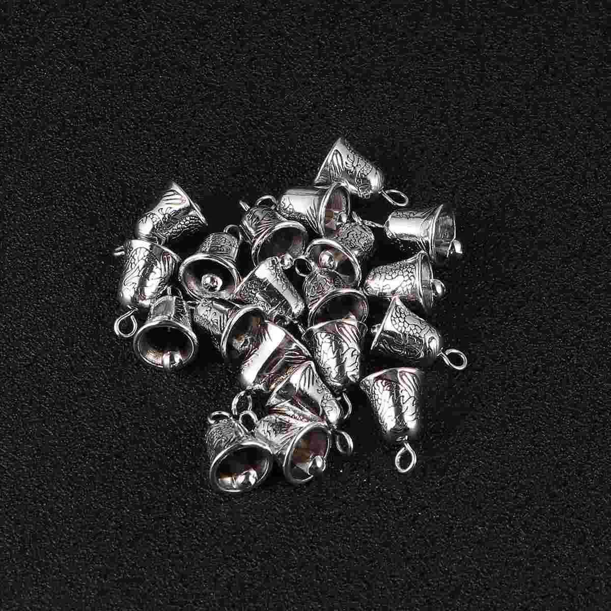 Silver Bells Charms Mini Rattle Christmas Decor Wind Chimes Decorations