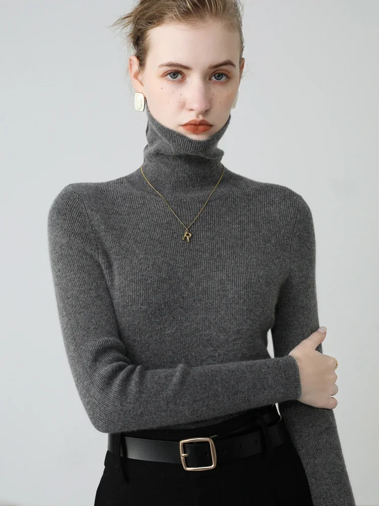 Zjaiss Women Pullovers 2026 Chic Autumn Winter Turtleneck Sweater Long Sleeve Casual Warm Basic Sweater Knit Jumpers Top