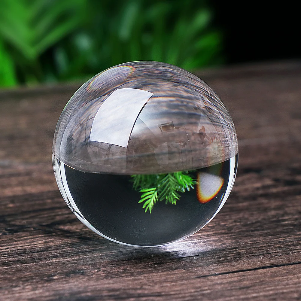 

80Mm Clear Crystal Ball Glass Sphere Photography Accessory Tool Decorative Piece for Room Meditation