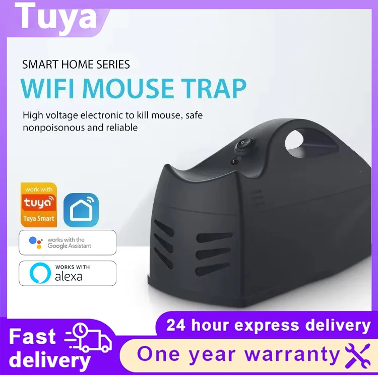 WiFi Smart Mouse Trap Rat Big Mice DB Killer Mousetrap Bucket Cage Tuya Smart Life Alexa Google Home App Remote