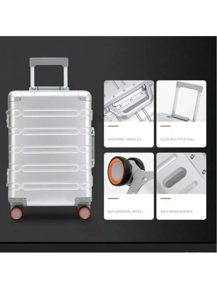 24-Zoll Deluxe Koffer/Tasche aus Aluminium-Magnesium-Legierung, Versand aus der EU, Geeignet für Studenten.