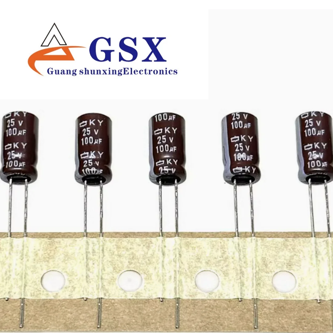 

100uf25v Japanese NCC Black Diamond Capacitor 25v100uf 6.3x11 KY High Frequency Low Resistance Long Life