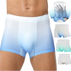 ﻿ Mens Boxer Briefs Color Gradient Underwear 3D-Pouch Control Panties Modal Microfiber Soft Breathable Multiple Colors Underpant