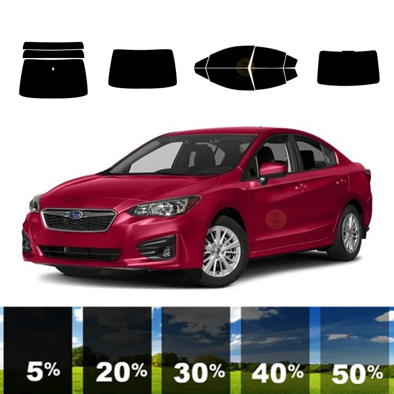 

precut Removable Window Tint Film For Car 100% UVR 5%-70%VLT Heat Insulation Carbon ﻿For SUBARU IMPREZA 4 DR SEDAN 2017-2023