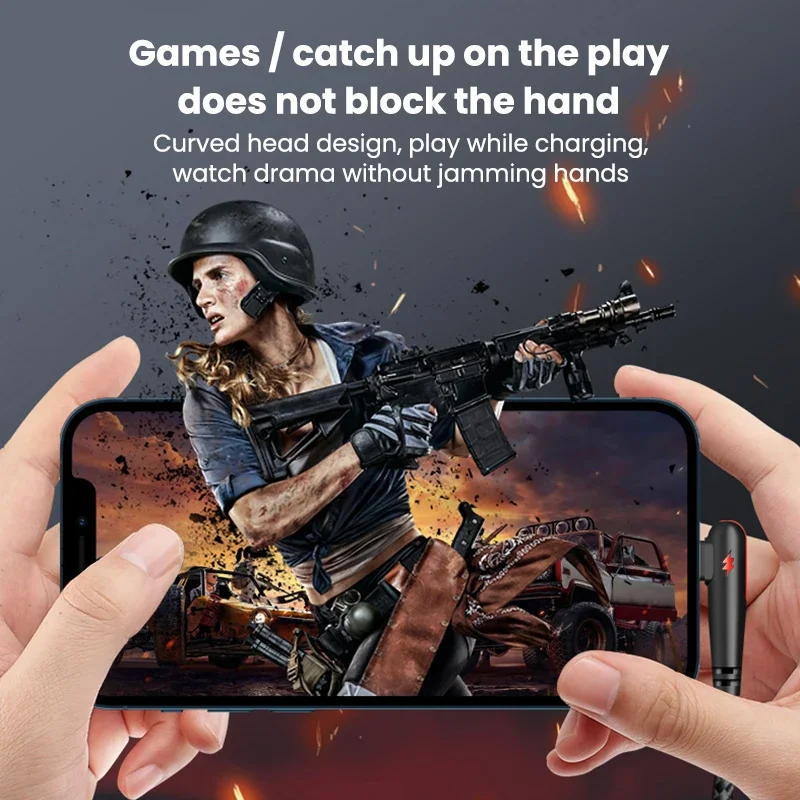 120 واط 6A 0.25 متر/1 متر/1.5 متر/2 متر الملحقات الرقمية سوبر شحن سريع USB إلى نوع-C لعبة الكوع لعبة كابل شحن لسامسونج الدخن #6