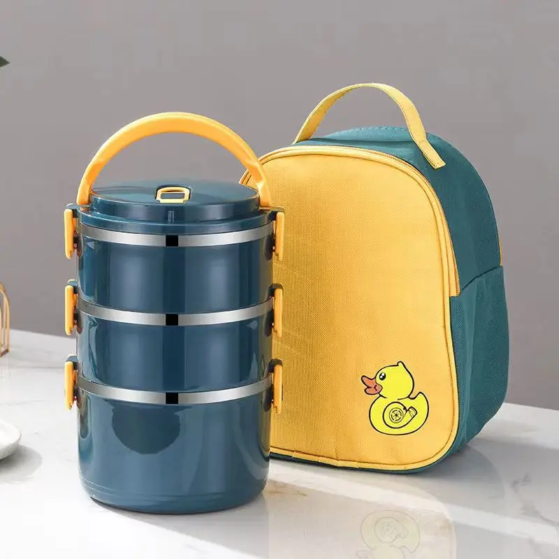 Portable Lunch Box Multi-layer Stainless Steel Leak-proof Thermal insulation Outdoor bento box Picnic Eco-FriendlyFood Container