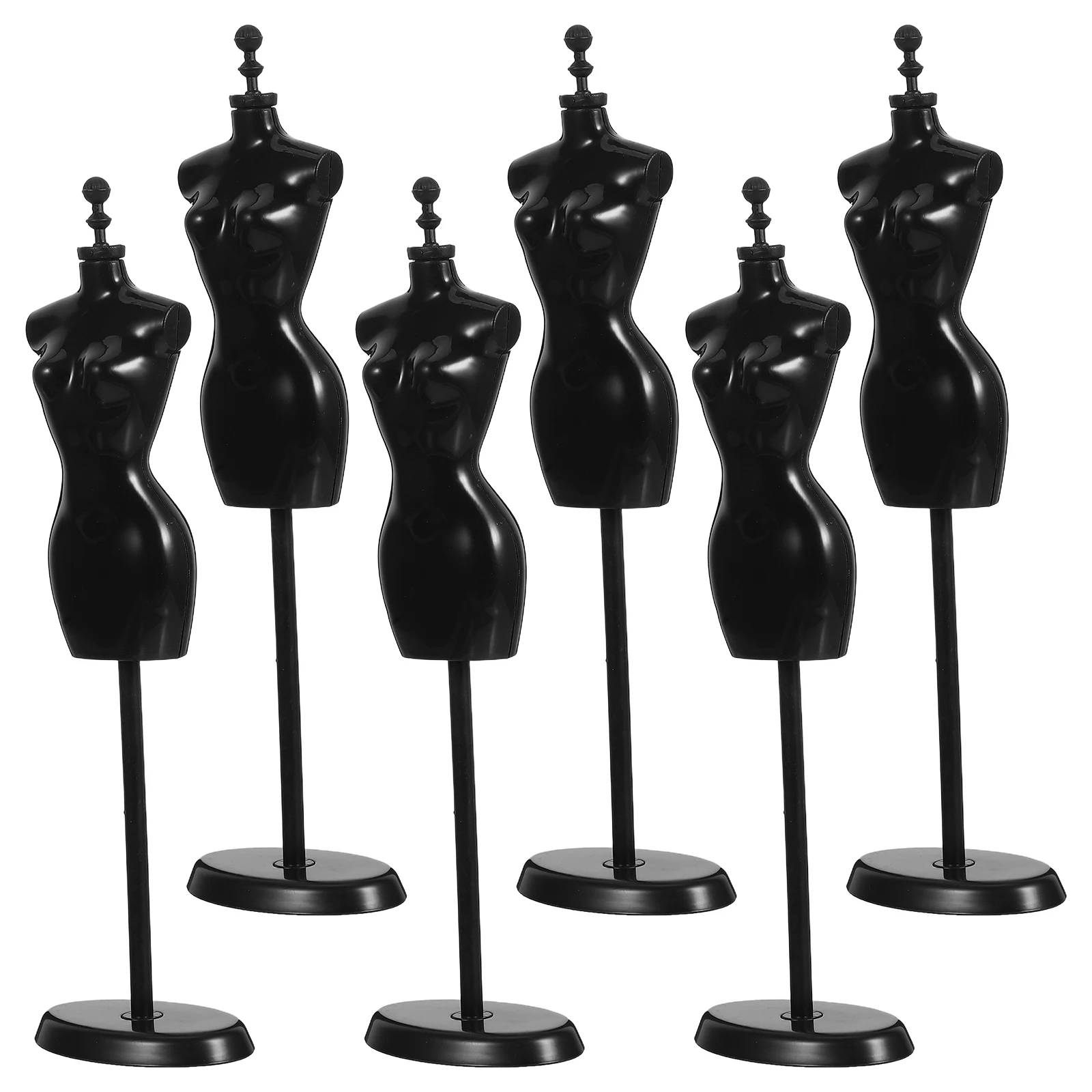 

6 шт. мини-манекен: пластиковая подставка для одежды в масштабе 1/6, легкий держатель для фигурок, вешалка для одежды, мода
