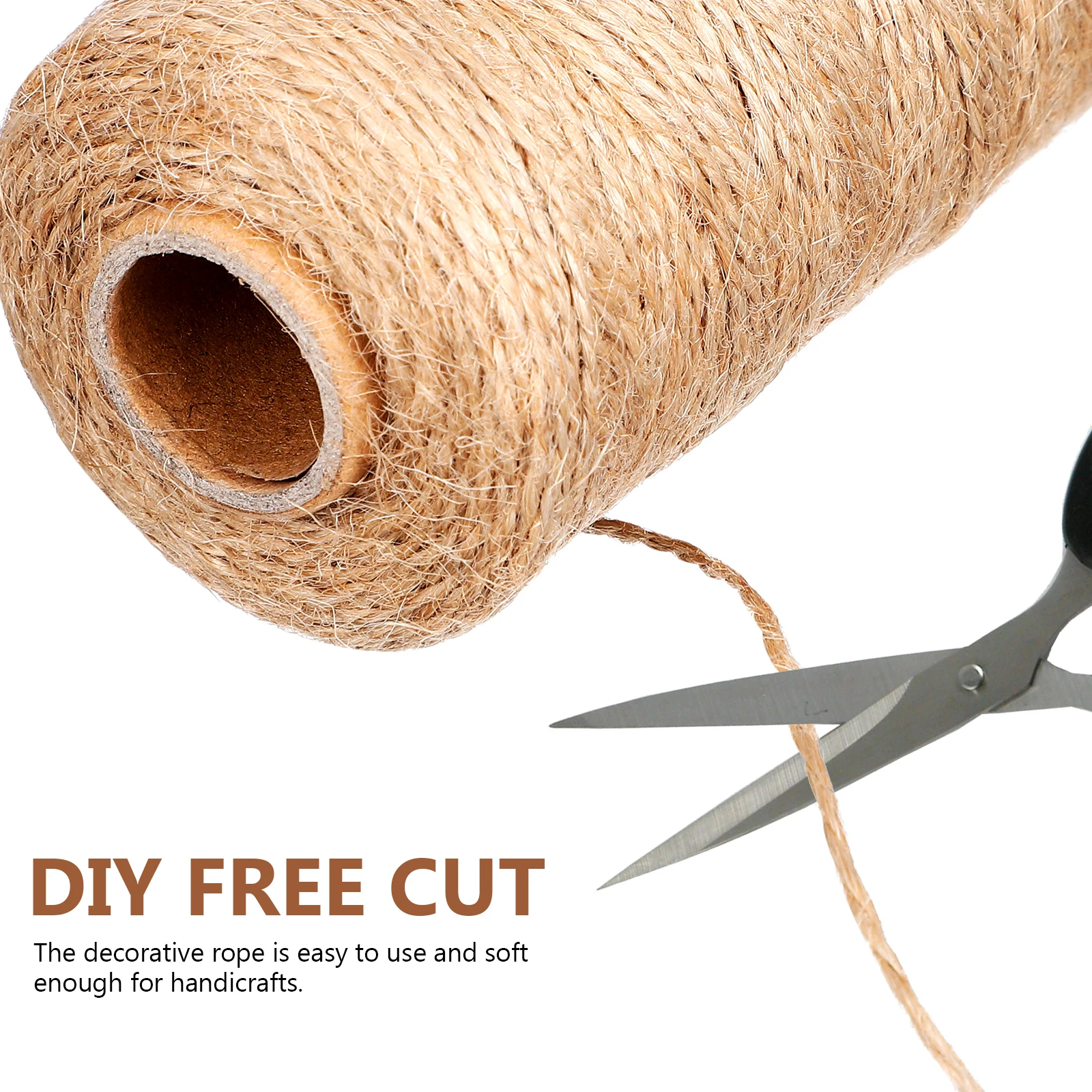 

2 Rolls Linen Twine Rope Cords Braided Natural Material for Gift Wrap DIY Handicrafts Jute Twine String Linen Rope