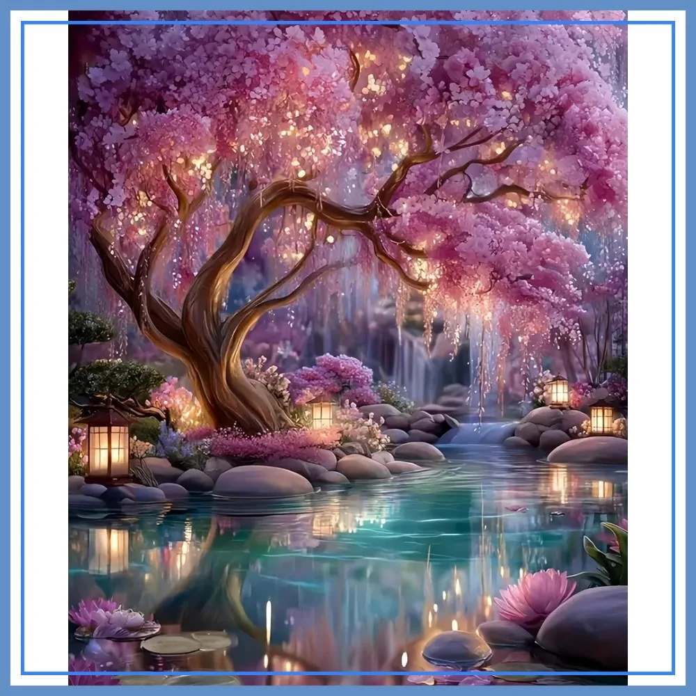 

Glowing Dream Forest Diamond Painting Kits for Adults, Full Round Drill 5D DIY Gem Art, Home Wall Decor 11.8x15.8 Inches