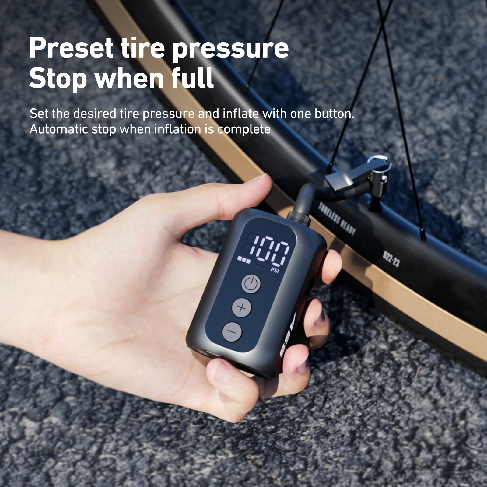 electric bicycle tire air pump Portable weighing only 410g The best electric bike pumps