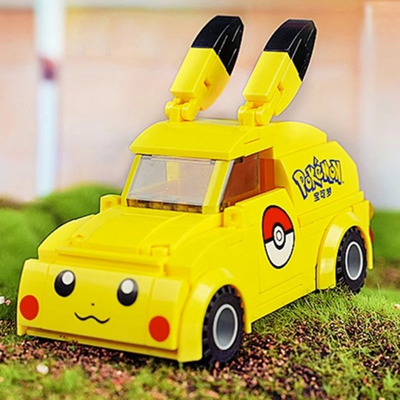 keeppley Pokemon building blocks Pikachu car model ornaments educational assembled children\'s toys Kawaii birthday gift