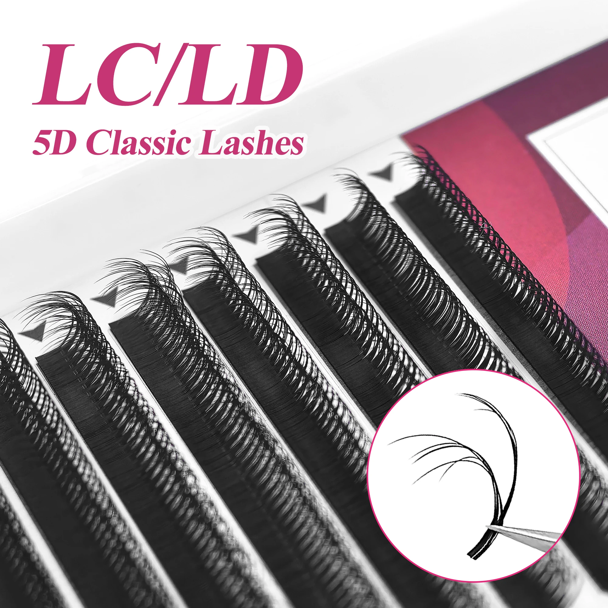 Abonnie Cashmere Classic Eyelash Extensions 5D Lashes Individual Volume Cillios Fluffy