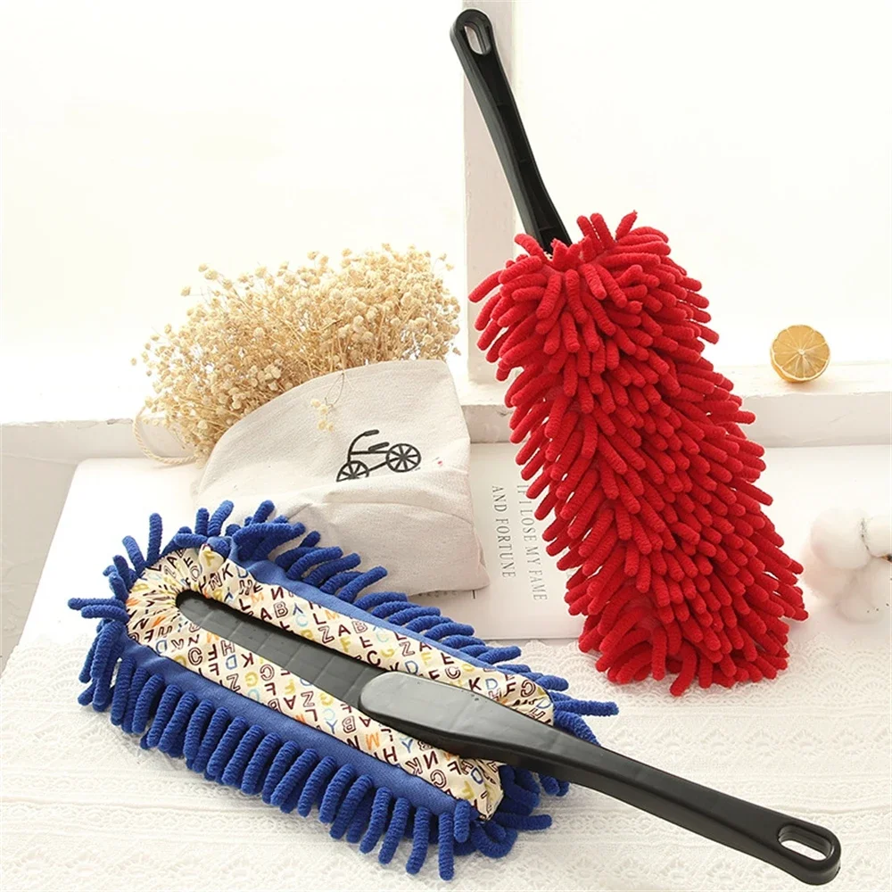 Brosse de nettoyage multifonction en microfibre, dépoussiéreur en chenille, mini brosse portable pour lavage de voiture, outils de nettoyage domestique