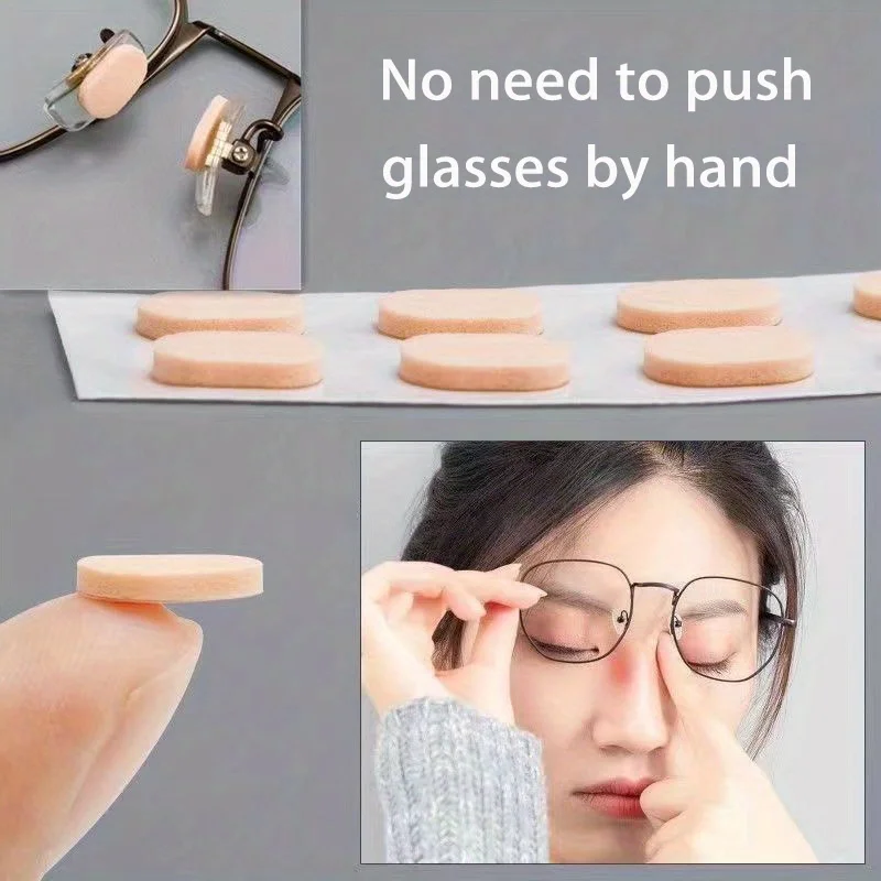 32/96 Pieces Glasses Nose Pads; Relieve Nose Bridge Pressure; Anti-Indentation Sponge Pads; Glasses Adhesive