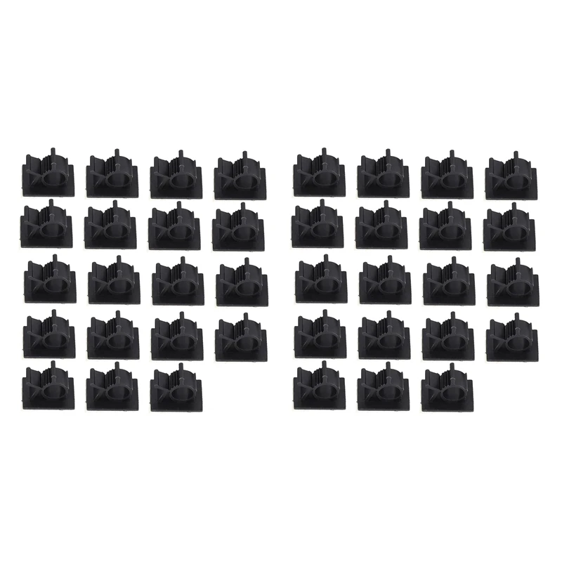 

40Pcs Black Adjustable Plastic Cable Clamps Self Adhesive Car Cable Clips Wire Organizer