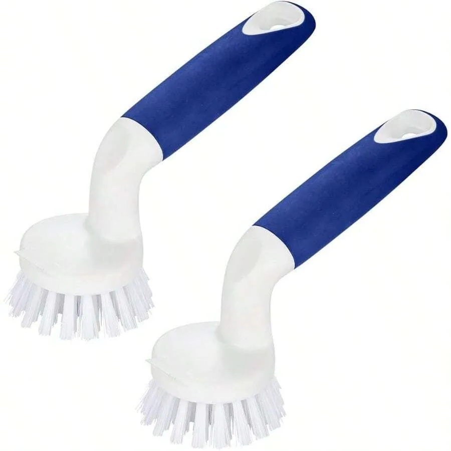 

2 Pack Dish Brush, Dishwashing Scrubber Scraper With Handle, Wand, Kitchen Scrub Brush Sink Grout Cleaning