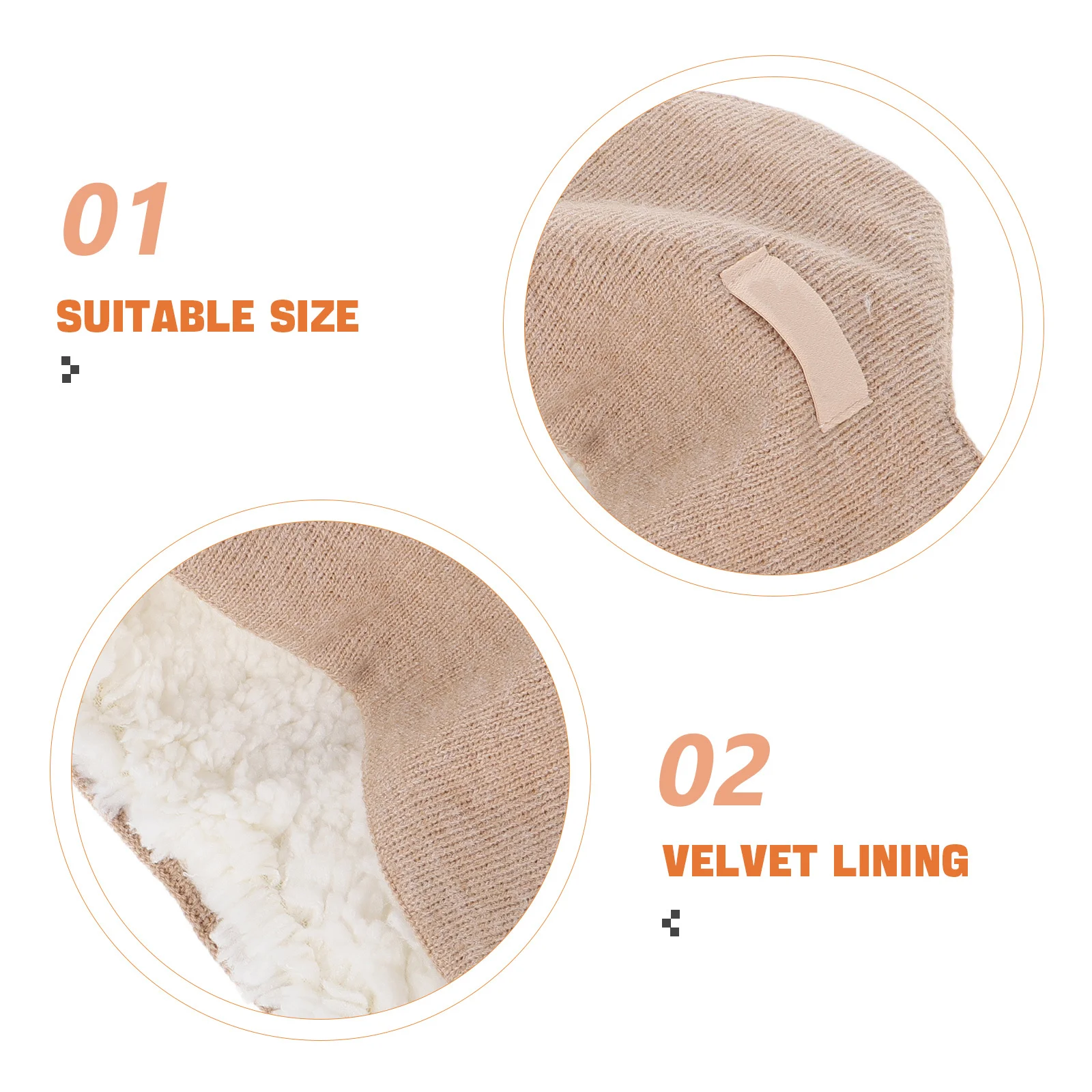 الصوف دفئا لفصل الشتاء إلغاء الضوضاء النوم إفشل قابل للتعديل لينة واقي أذن عازلة للصوت غطاء الأذن للرجال والنساء #3