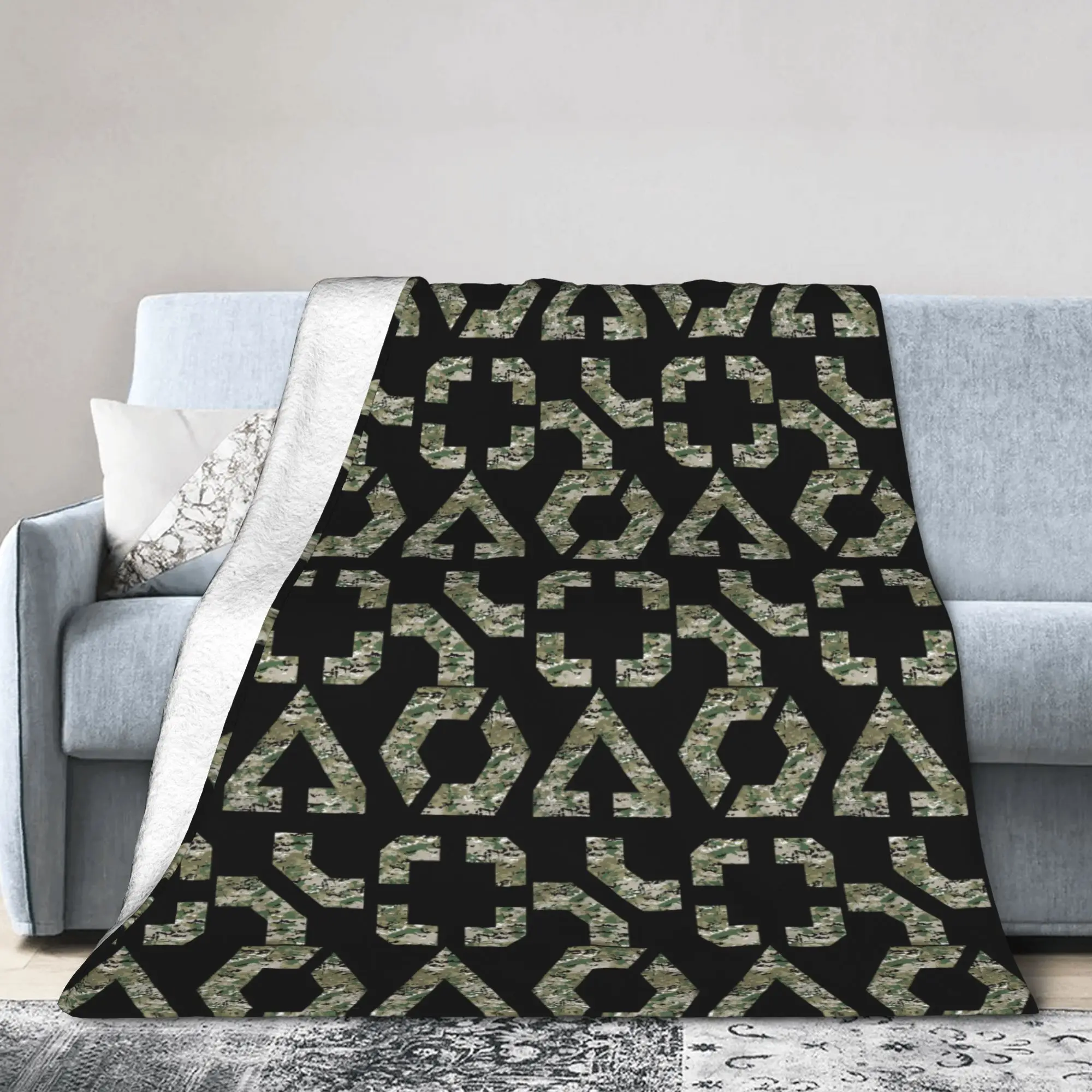 ساحة المعركة فئة الجندي لعبة BF6 البطانيات الجيش كامو غامض مضحك تنفس رمي البطانيات ل أريكة تتحول لسرير مكتب الربيع/الخريف #1