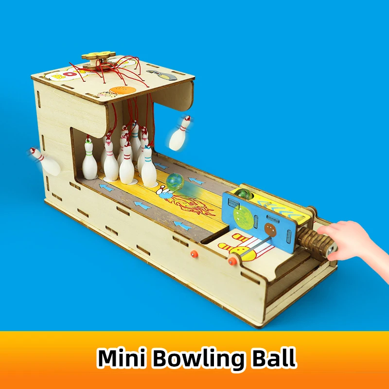 Kit de Bowling à monter soi-même, Kit d'expérimentation scientifique et modèle éducatif, jouets scientifiques physiques pour enfants, jouet cadeau