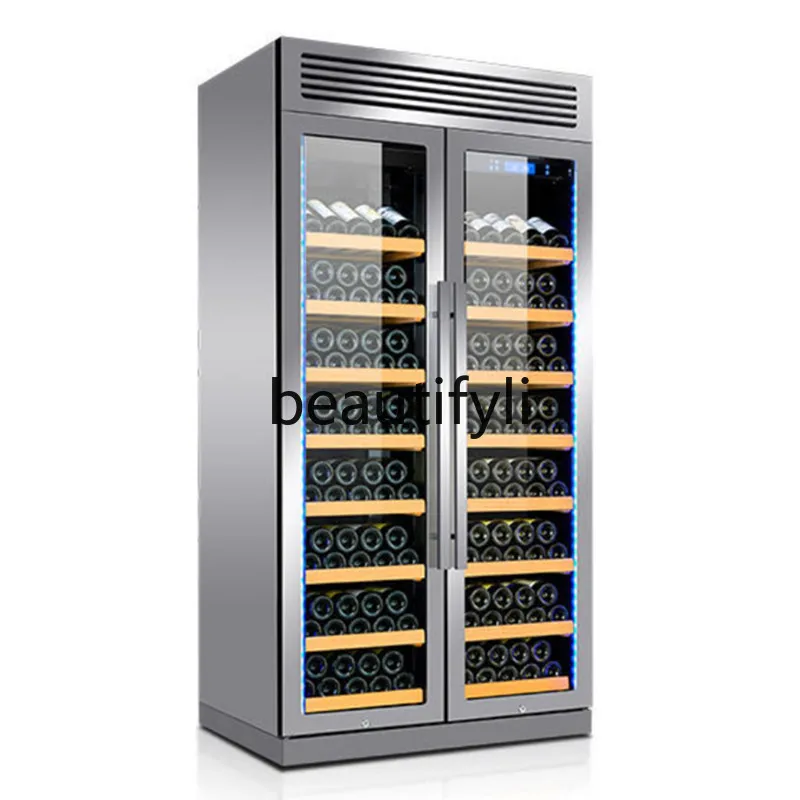 

Constant Temperature Wine Cabinet Double Door Tempered Glass Wine Cabinet for Restaurant Display Refrigerated Wine Cabinet